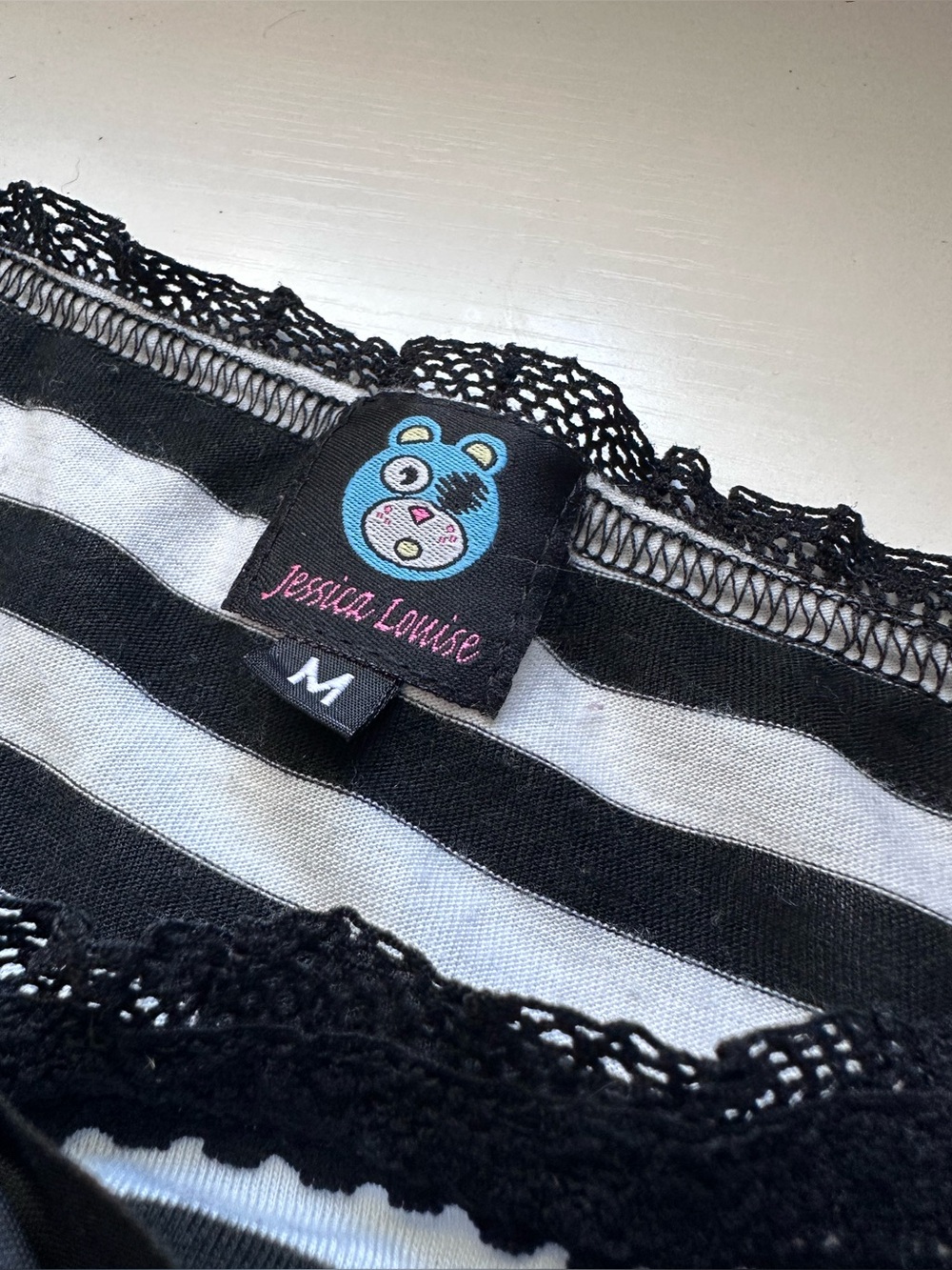 Jessica Louise Avril Striped Skull Tank y2k - Picture 7 of 11